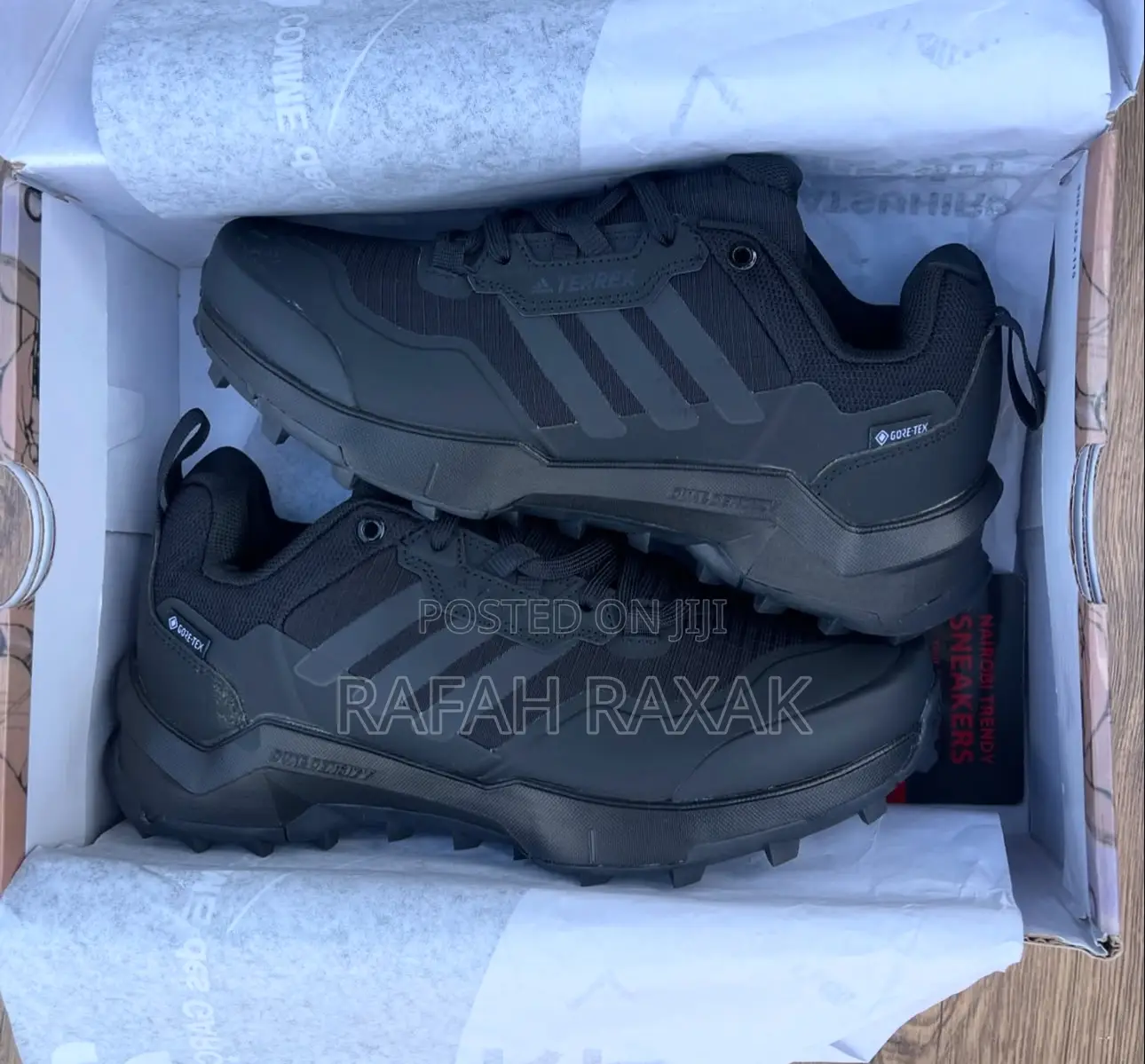 Men’S Triple Black Adidas Terrex Ax4 Gore-tex Hiking Sneaker