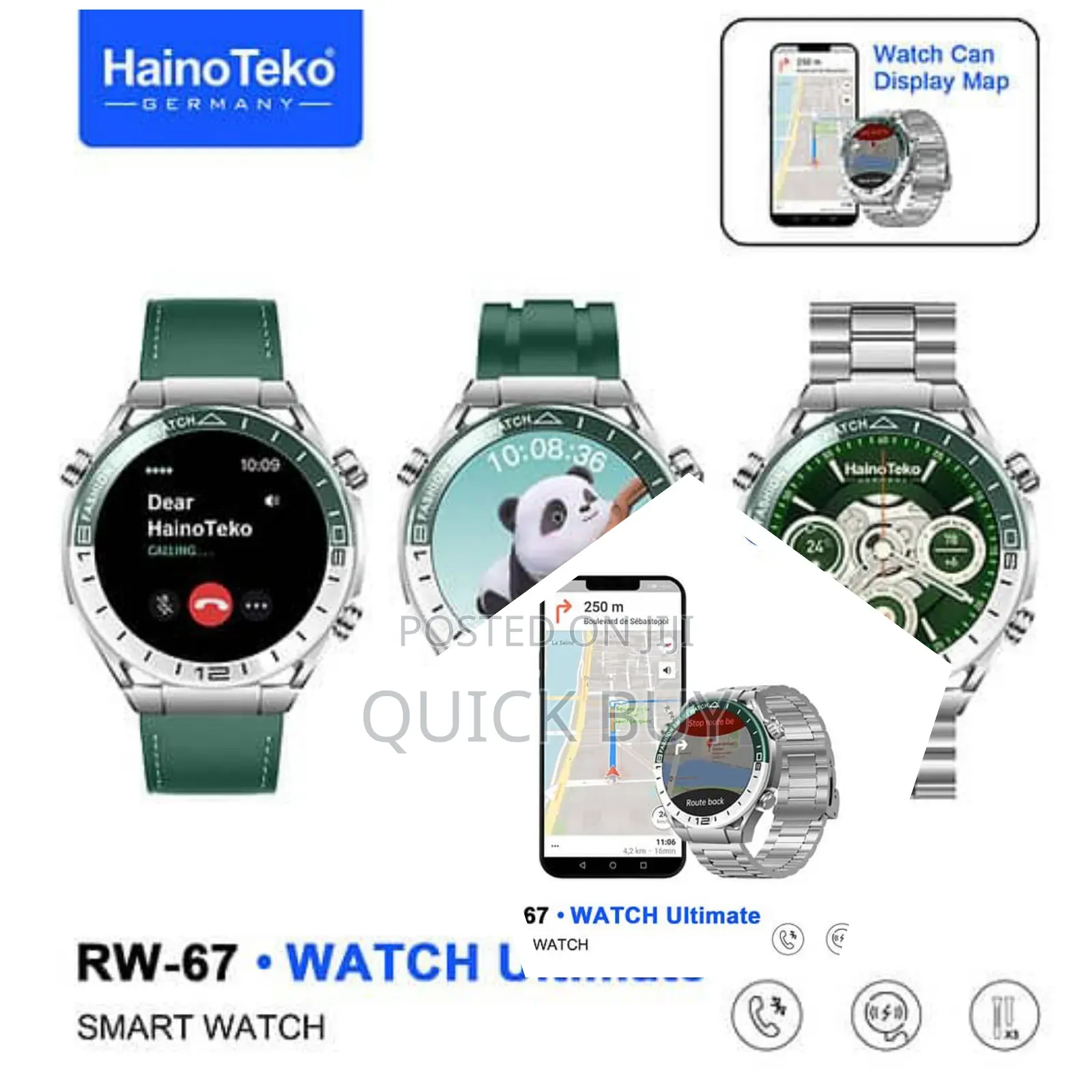 Haino Teko Germany Rw-67 Stainless Steel Fitness Watch