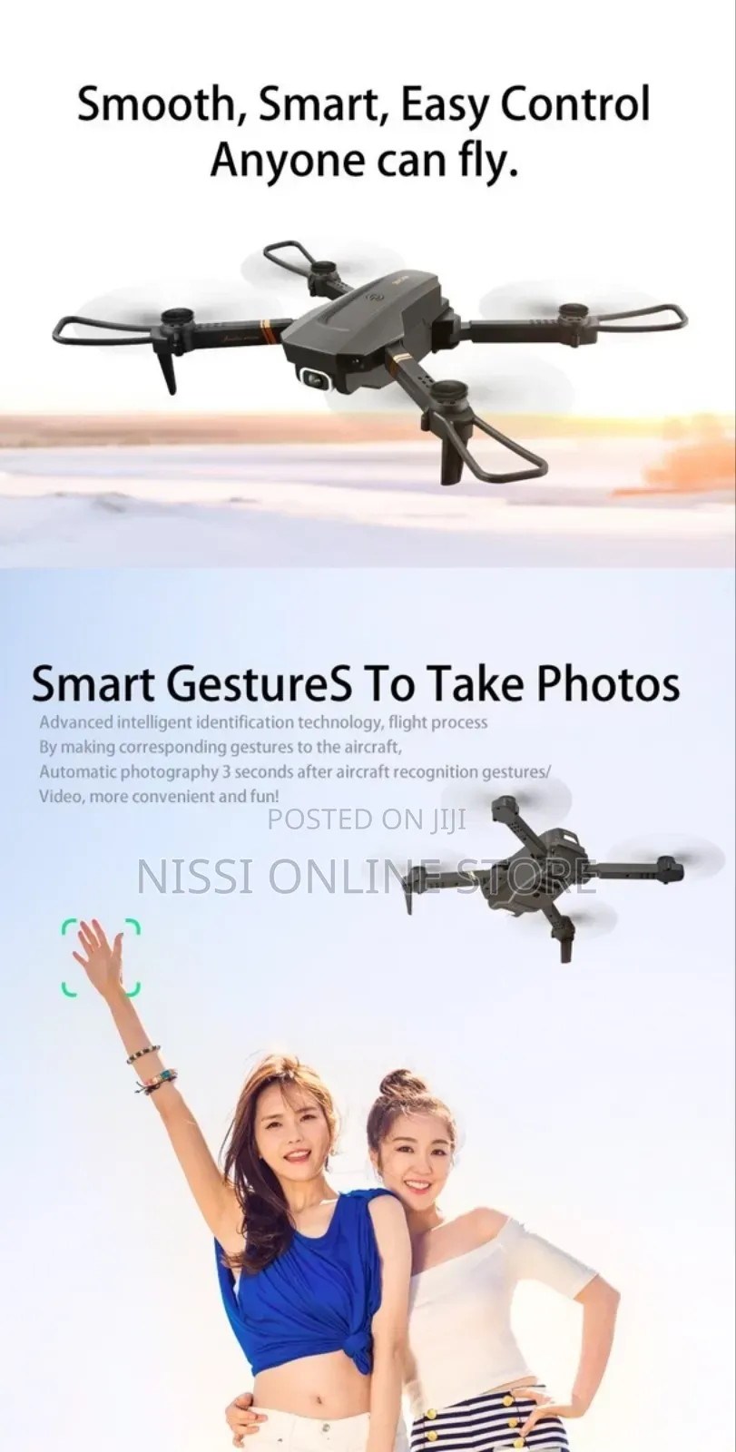 2 Batteries H15 Pro Foldable Drone
