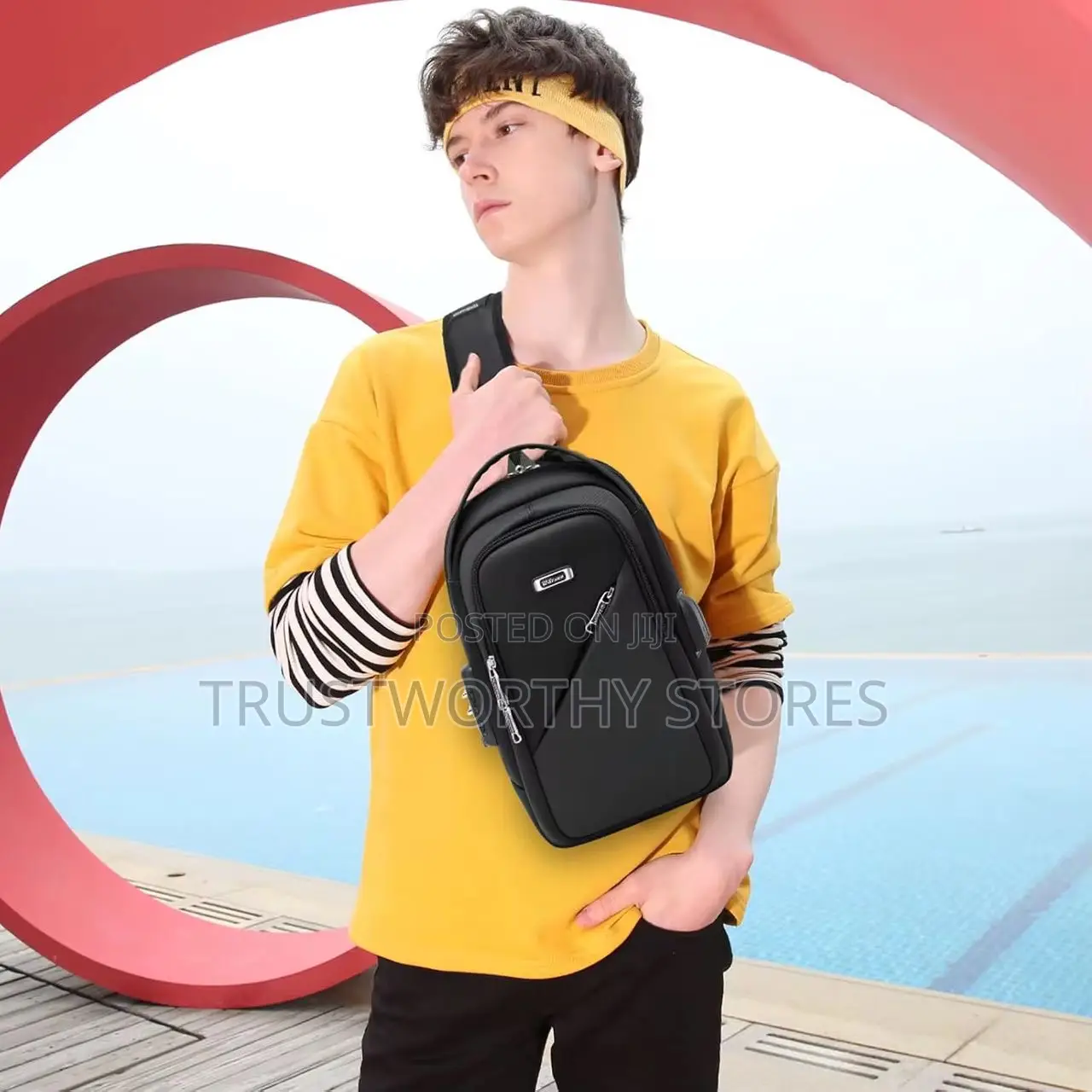 Anti-Theft Crossbody Chest Bag - Simple Design,High Quality