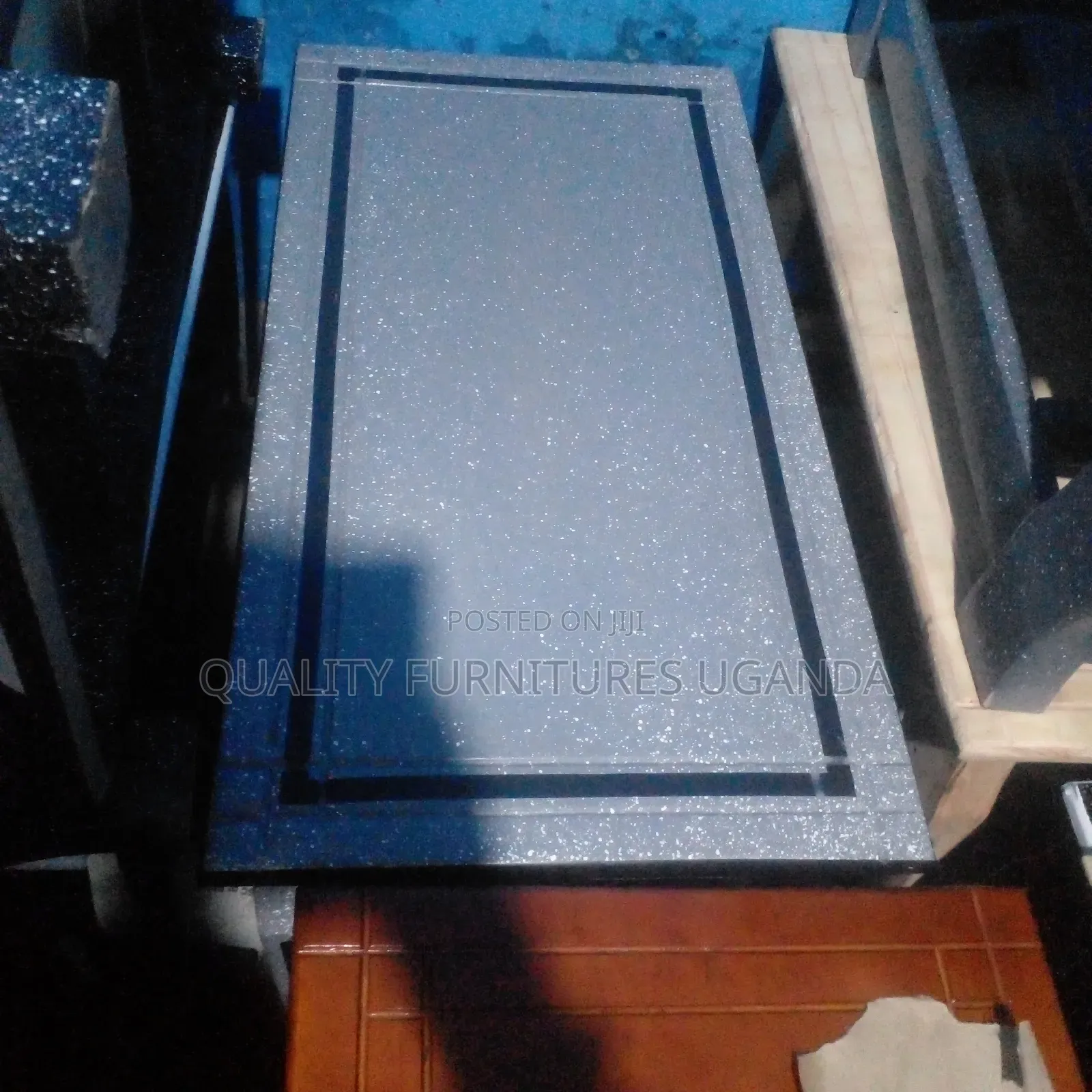 Gray and Black Coffee Table