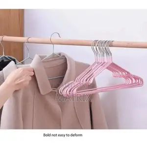 10pc Pack Metal Hangers Non-Slip Suit Coat Hangers Chrome