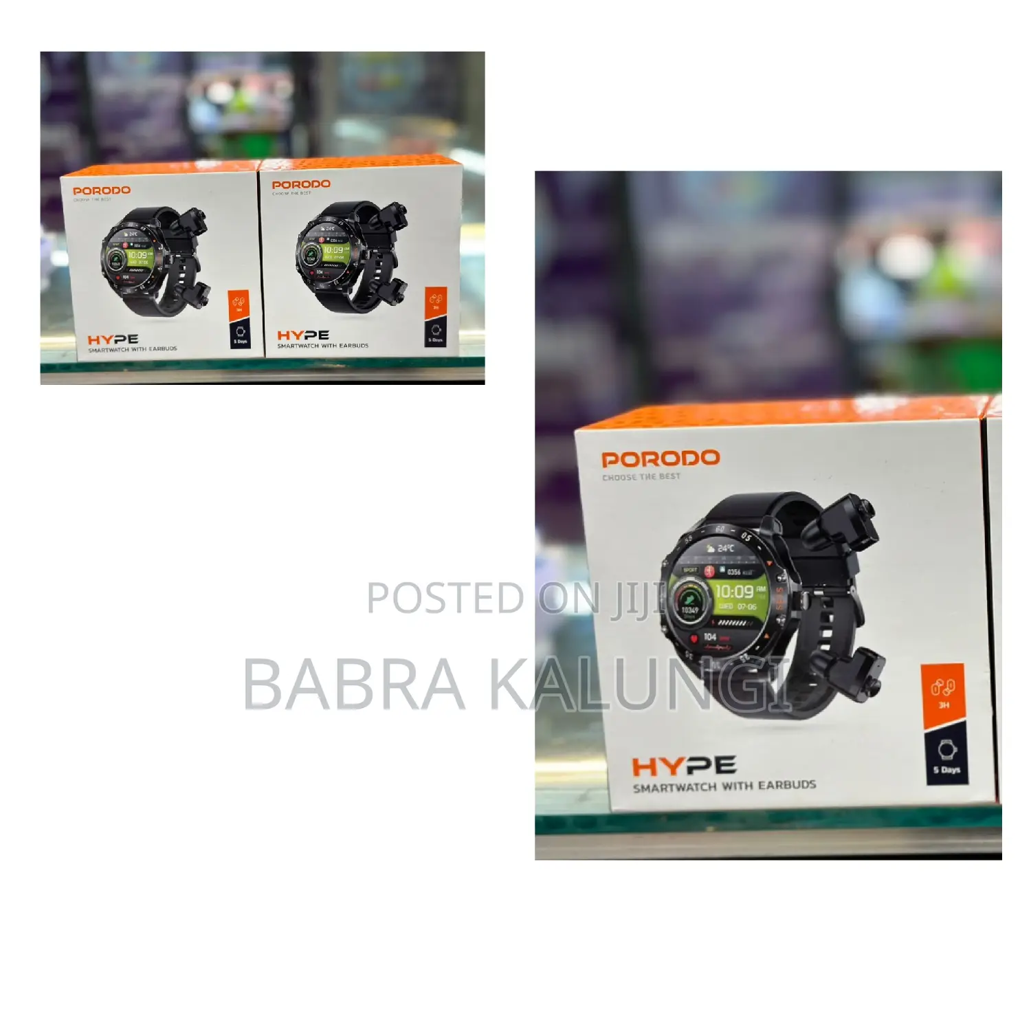 Porodo Hype Smart Watch With Earbuds