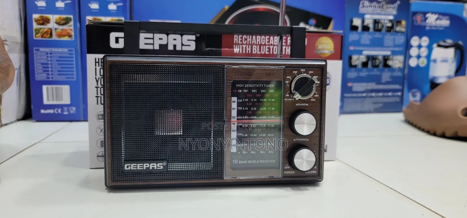 Geepas High-Quality Rechargeable Fm Radio With Bluetooth