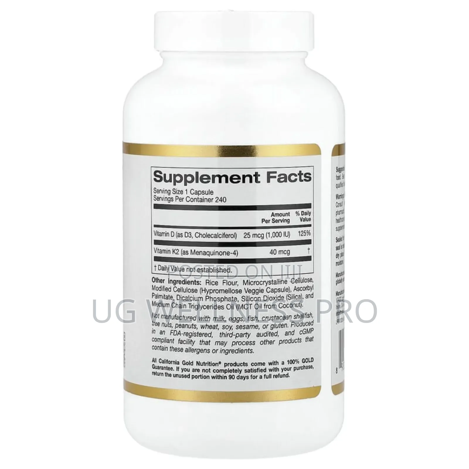 California Gold Nutrition, Vitamin D3 + , 240 Veggie Caps