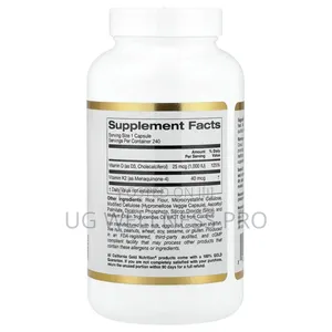California Gold Nutrition, Vitamin D3 + , 240 Veggie Caps