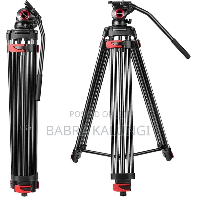 Video Tripod, Professional Heavy Duty Aluminum Tripod