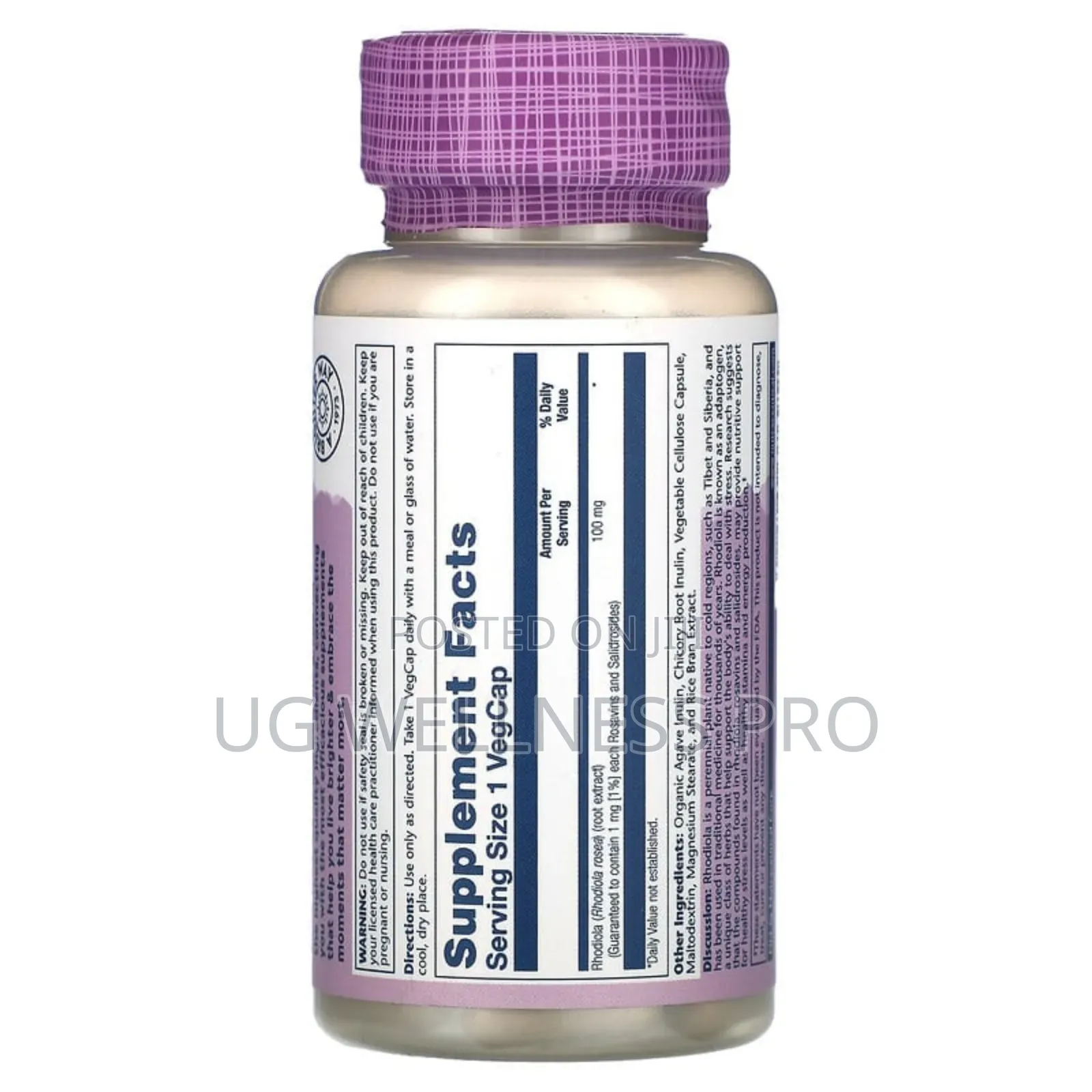 Solaray, Vital Extracts, Rhodiola, 100 Mg, 30 Vegcaps