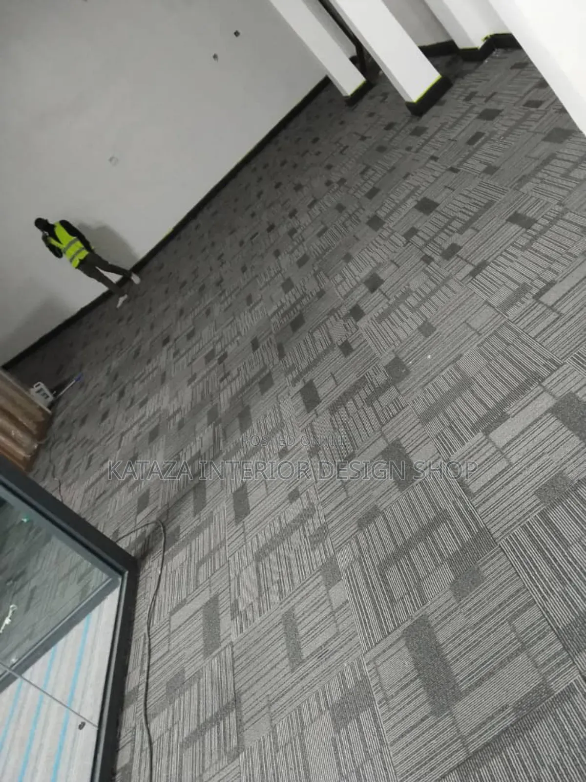 Woolen Grey Office Tile Carpets
