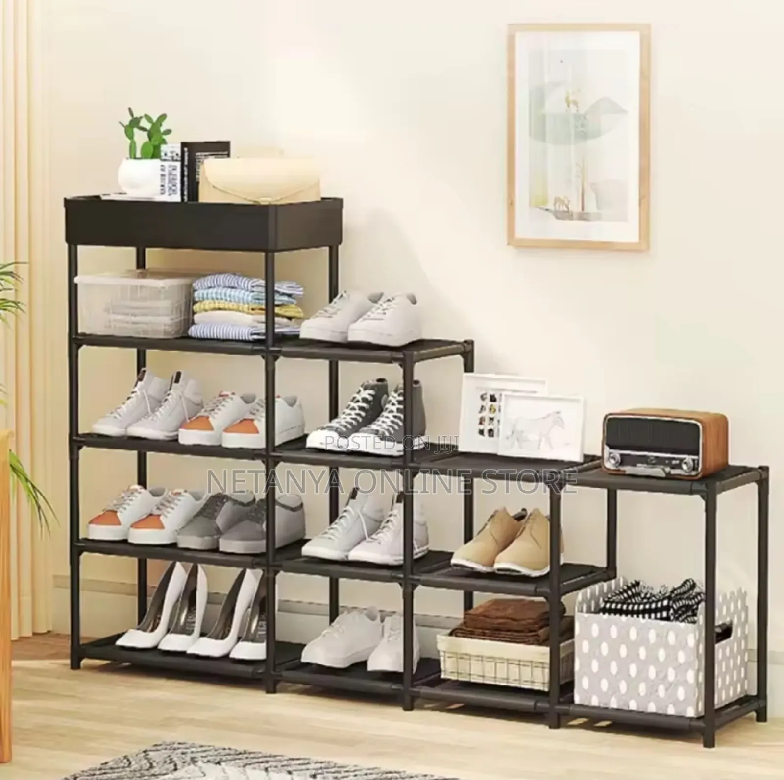 L Shape Storage Shoe Rack