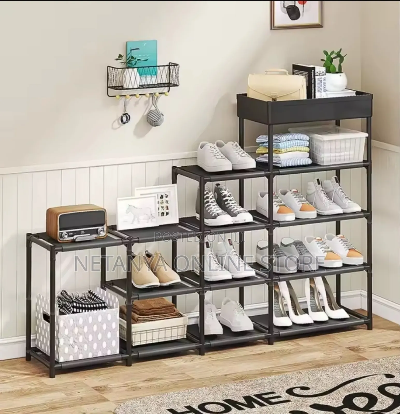 L Shape Storage Shoe Rack