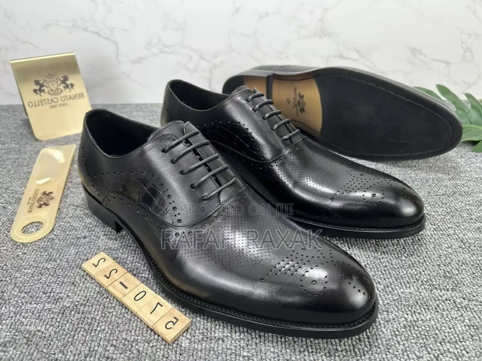 Men’S Super Classic Black Renato Castello Formal/Gentle Shoe