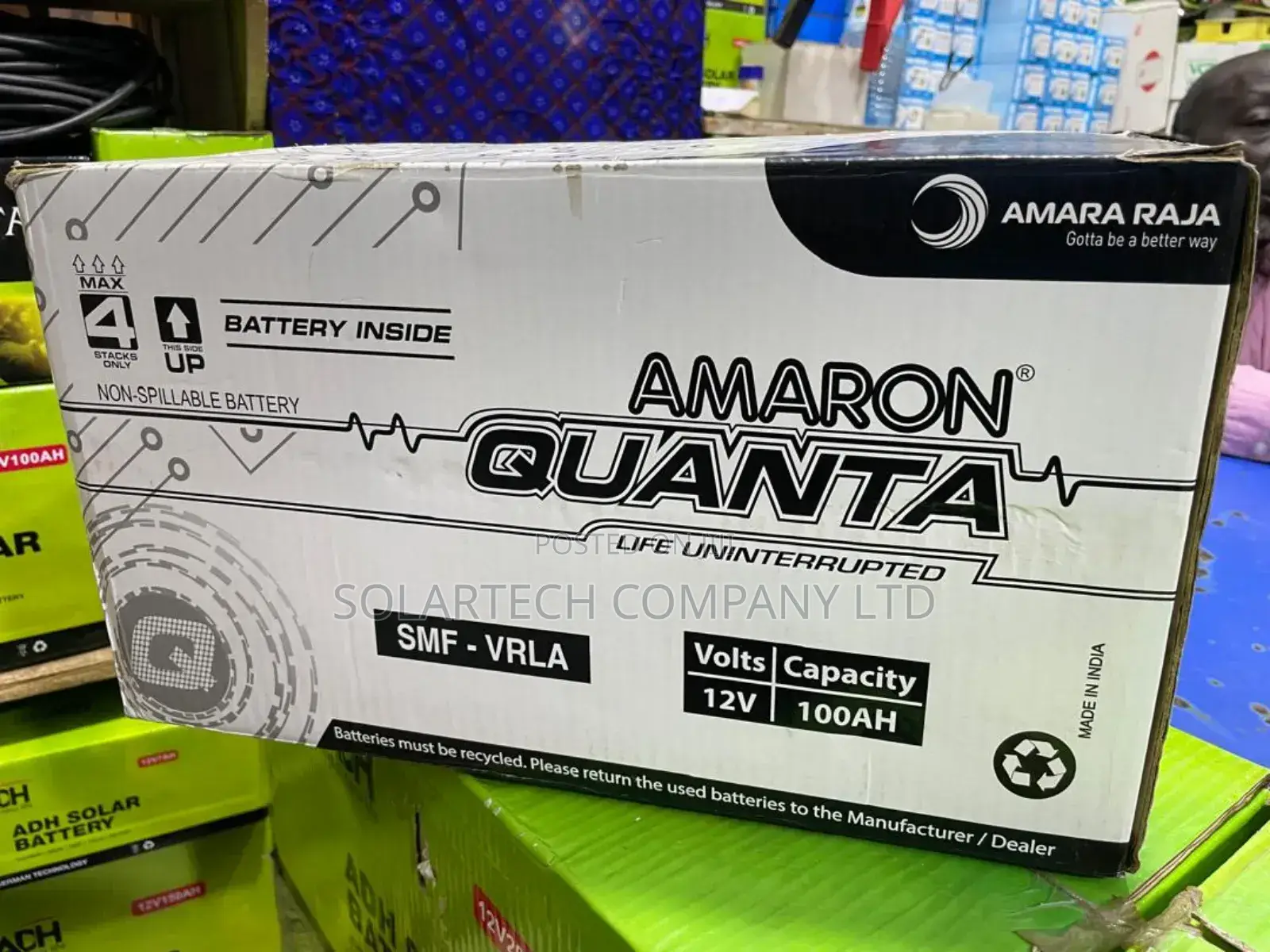 100ah Amaron Quanta Vrla Solar Battery Nova