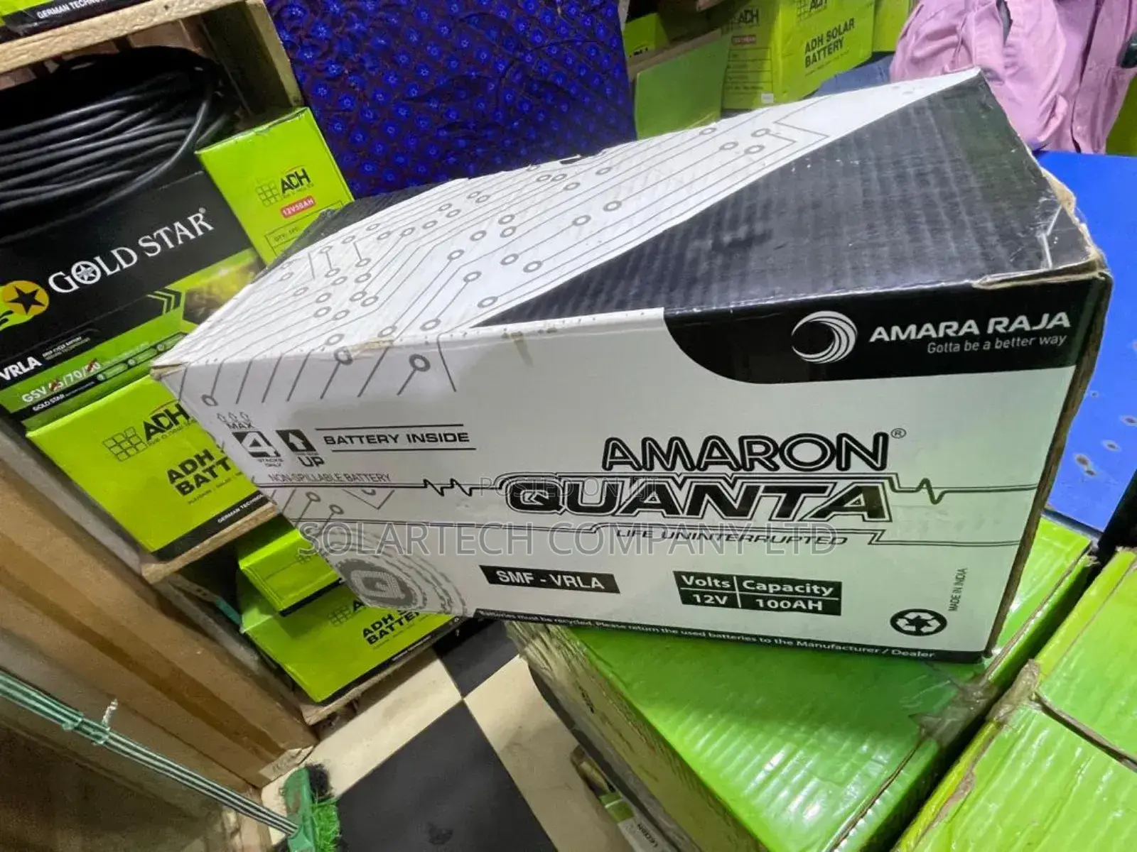 100ah Amaron Quanta Vrla Solar Battery/ India Make Tech
