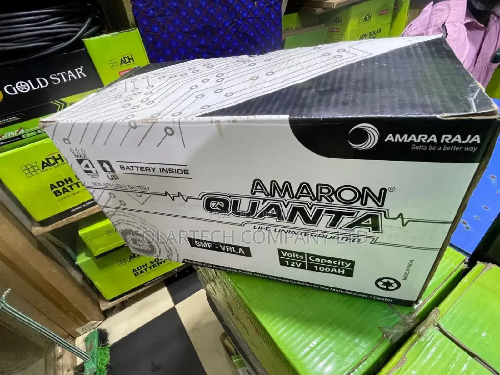 100ah Amaron Quanta Vrla Solar Battery Huwa