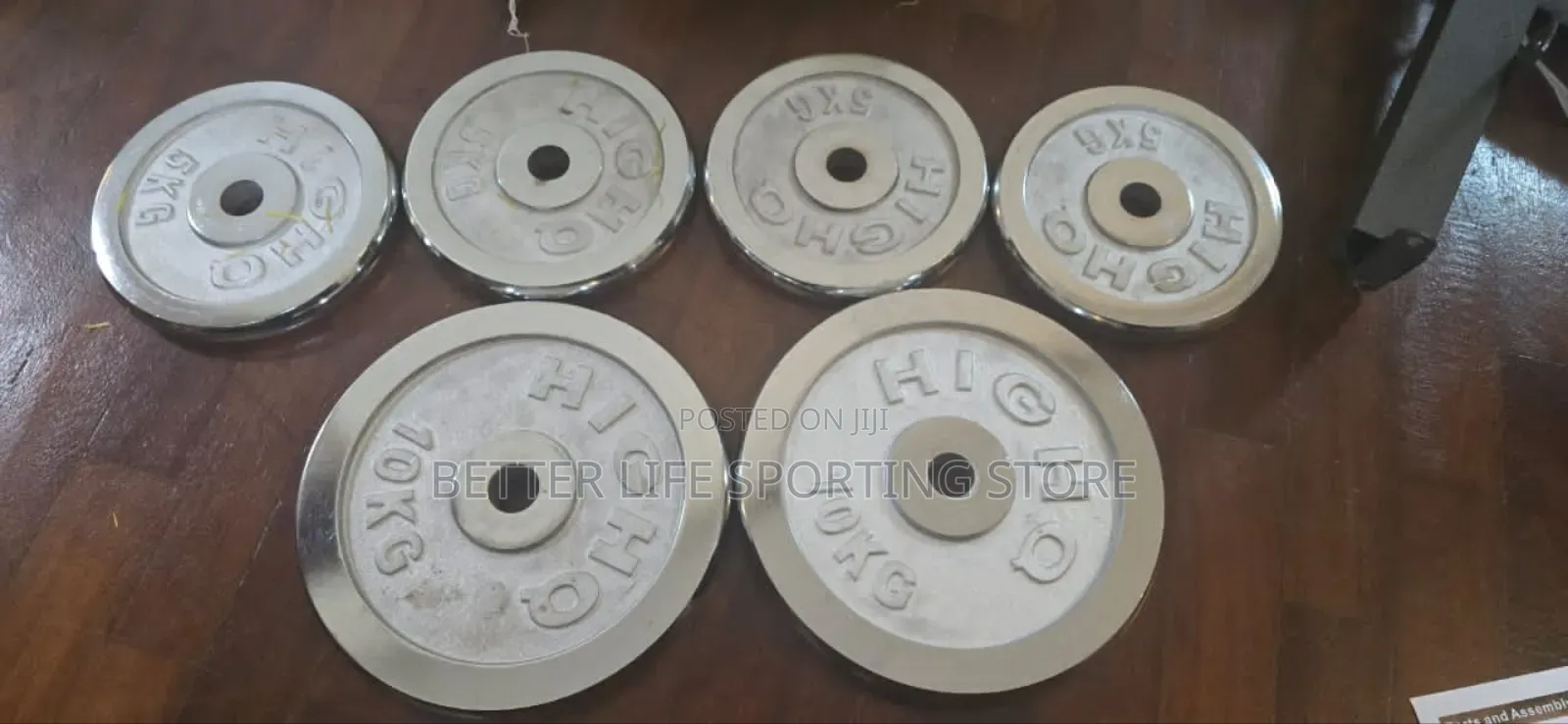 Barbell Weight Plates Silver 2.5 Kg to 25 KGS