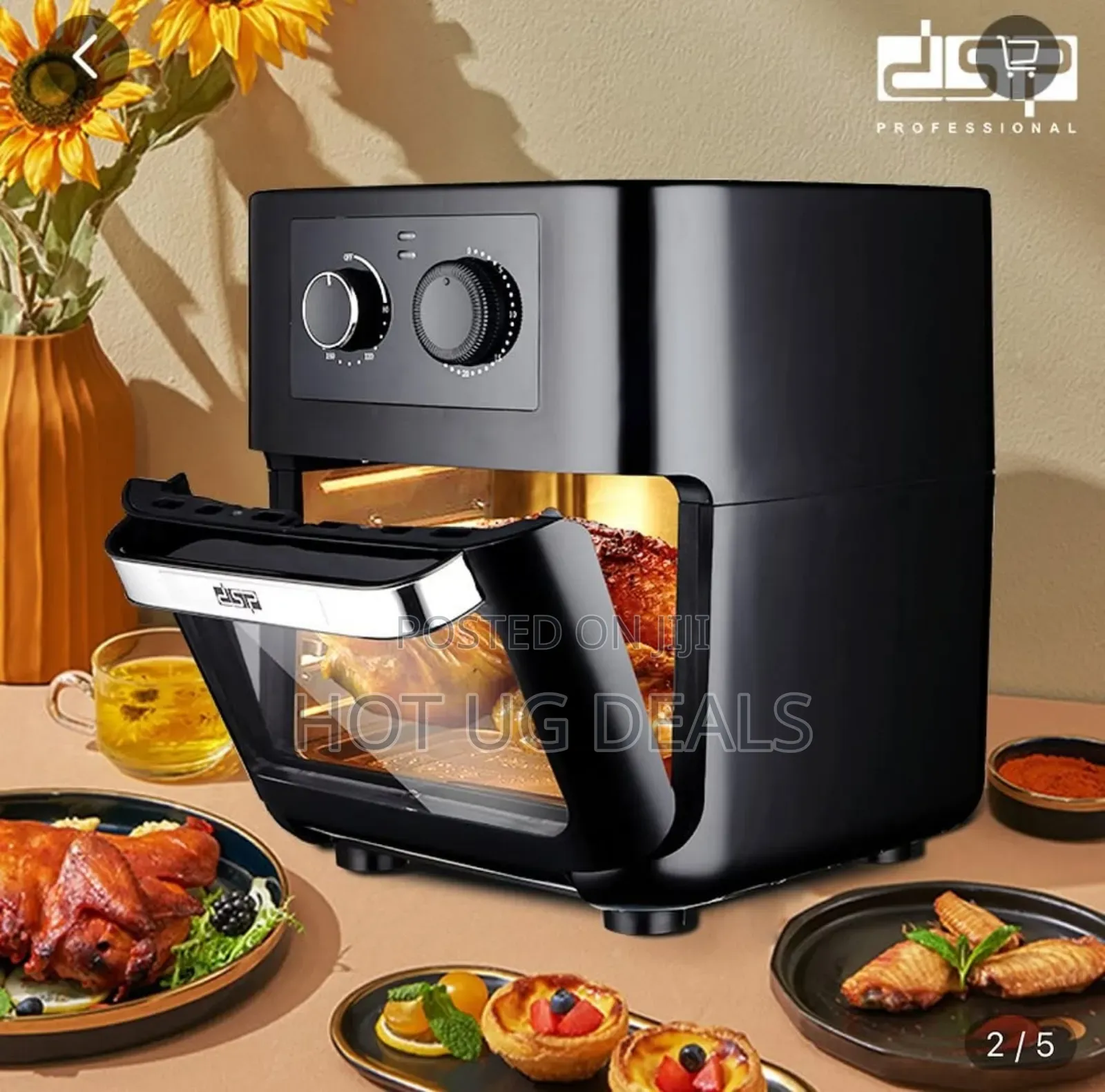 Dsp 12l Electric Hot Grill & Air Fryer, Oven – Black