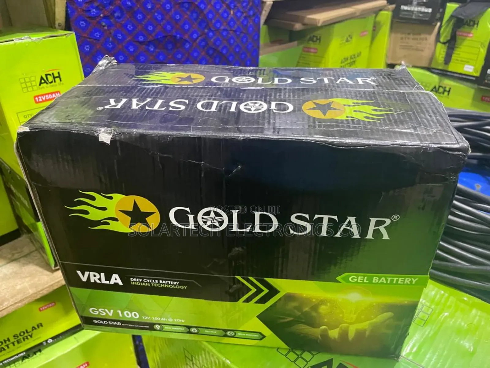 100ah Original Gold Star Vrla Solar Powder Battery Vuka