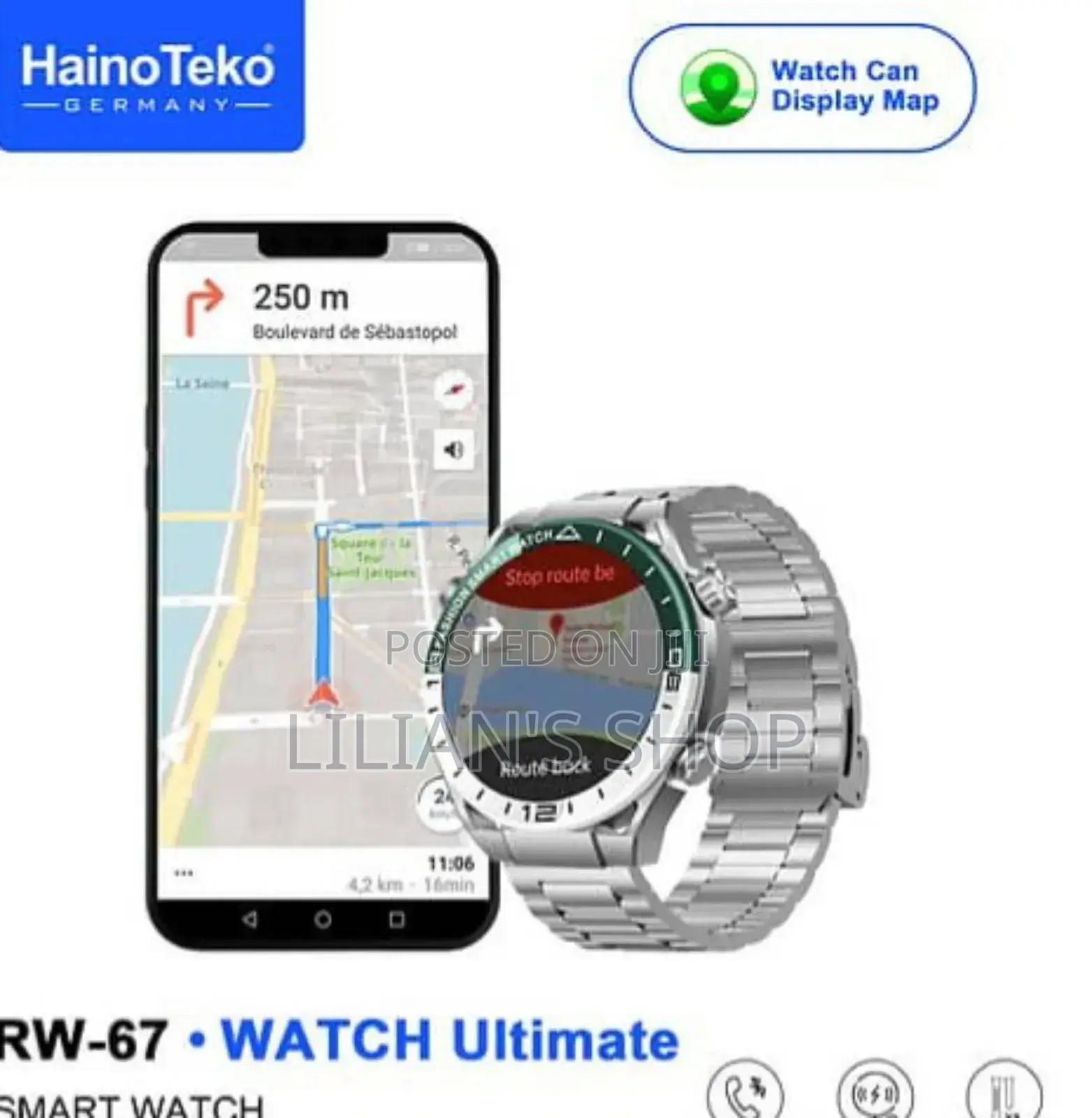 Haino Teko Germany Rw-67 Stainless Steel Fitness Watch