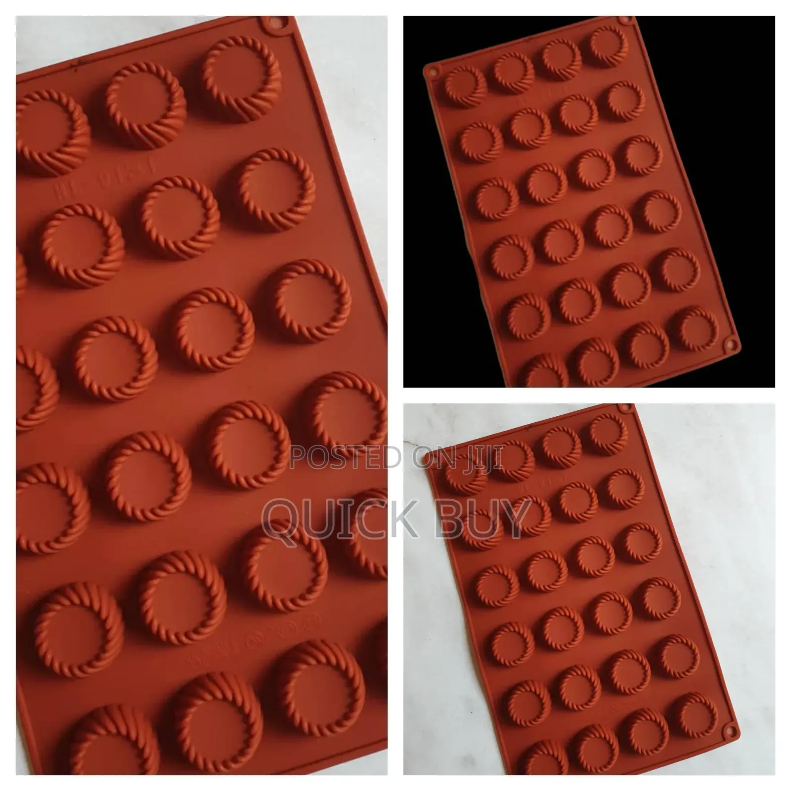 New Silicone Round Swirl Tray Chocolate Fondant Mould