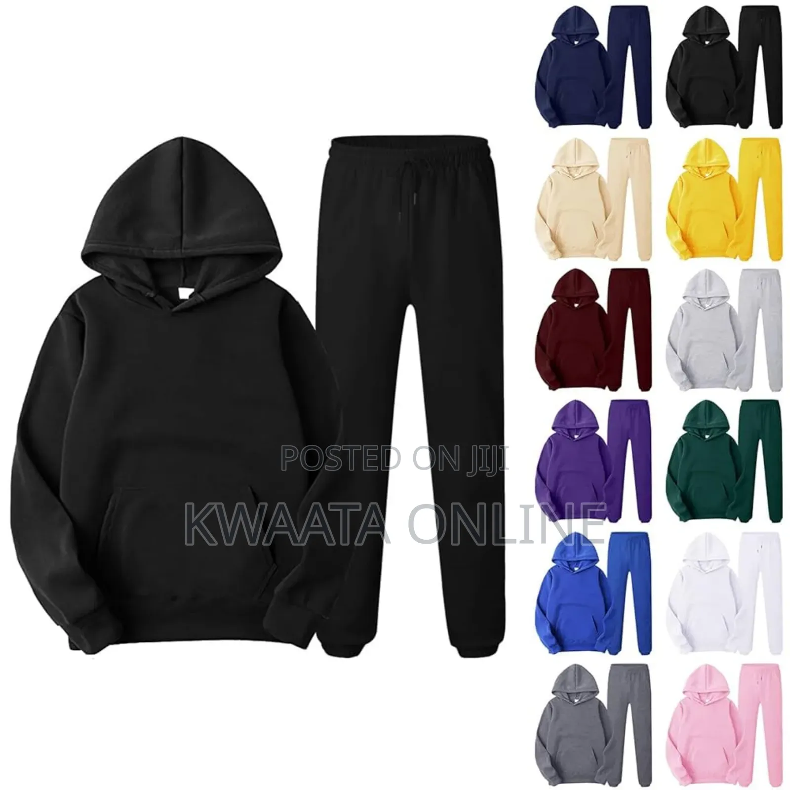 2piece Men's Tracksuit Cotton Set Hoodies-All Colors