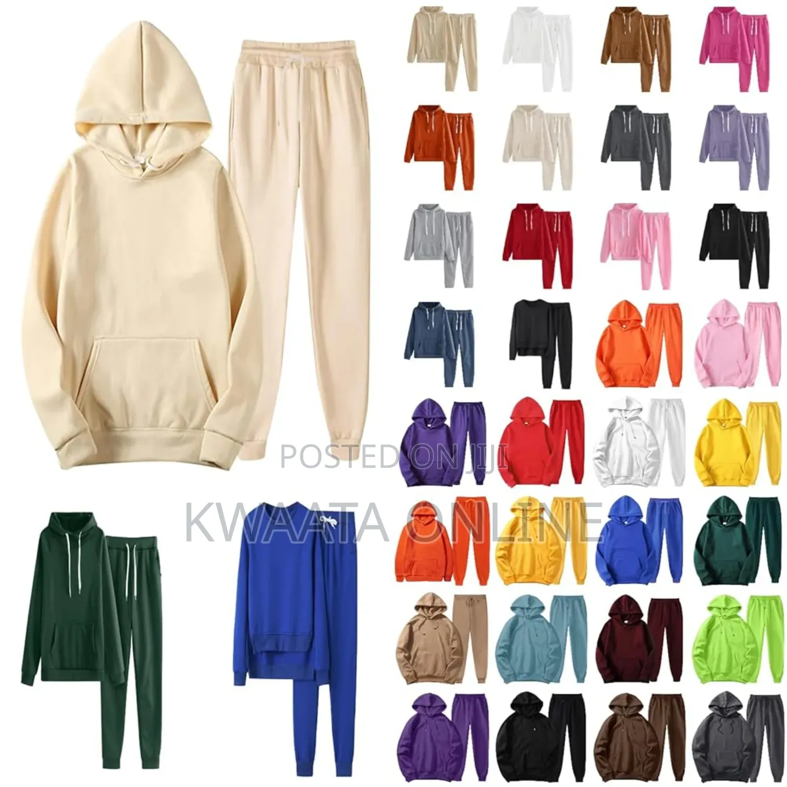 2piece Men's Tracksuit Cotton Set Hoodies-All Colors