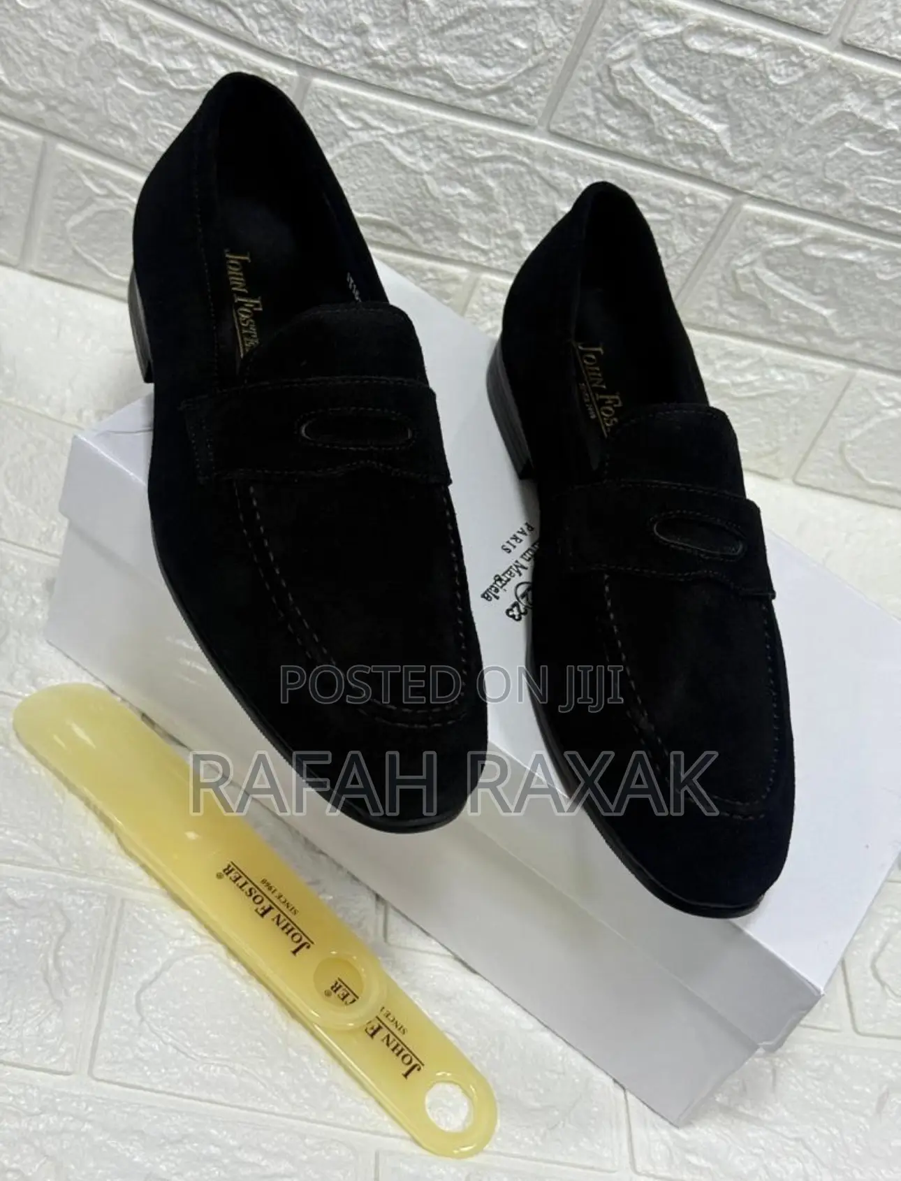 Original Men’S Super Classic Black John Foster Suede Loafers