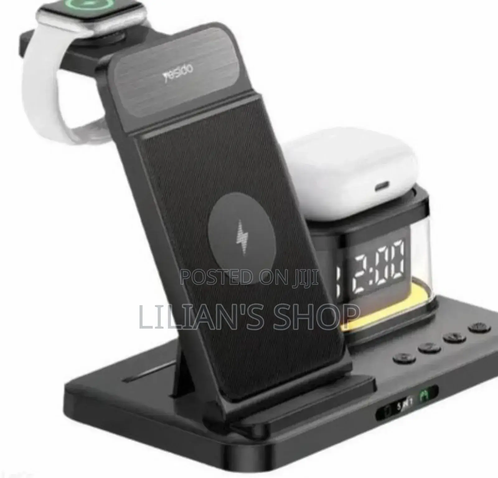 Yesido Ds22 5-in-1 Wireless Charger With Clock