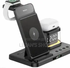 Yesido Ds22 5-in-1 Wireless Charger With Clock
