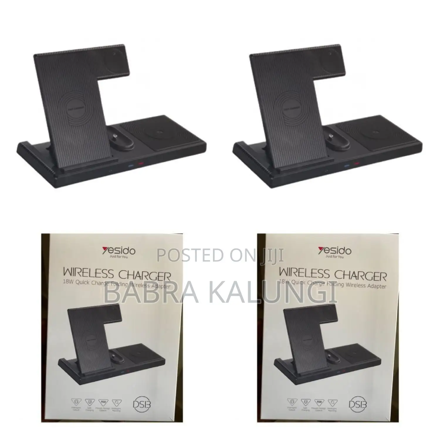 Yesido 18watts Quickcharge Foldable Wireless Adapter