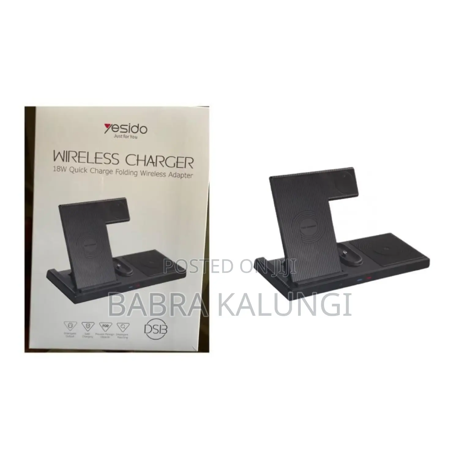 Yesido 18watts Quickcharge Foldable Wireless Adapter