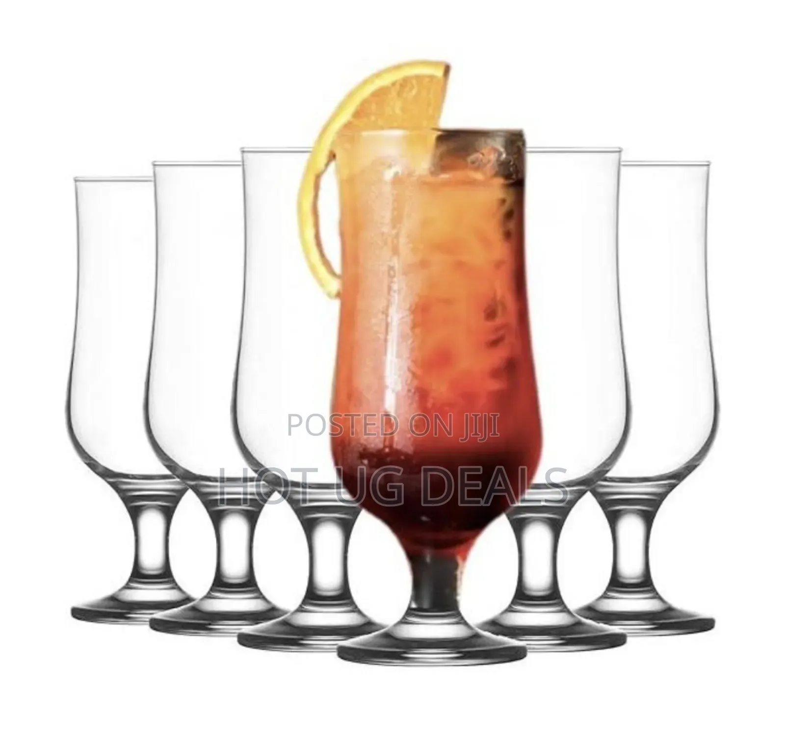 6 Pieces Set Of Large Glasses For Cocktails, Milkshakes