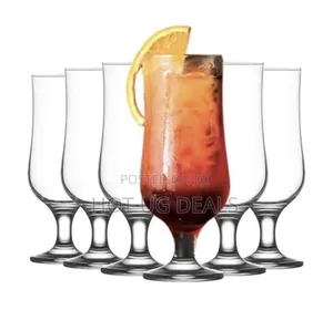6 Pieces Set Of Large Glasses For Cocktails, Milkshakes