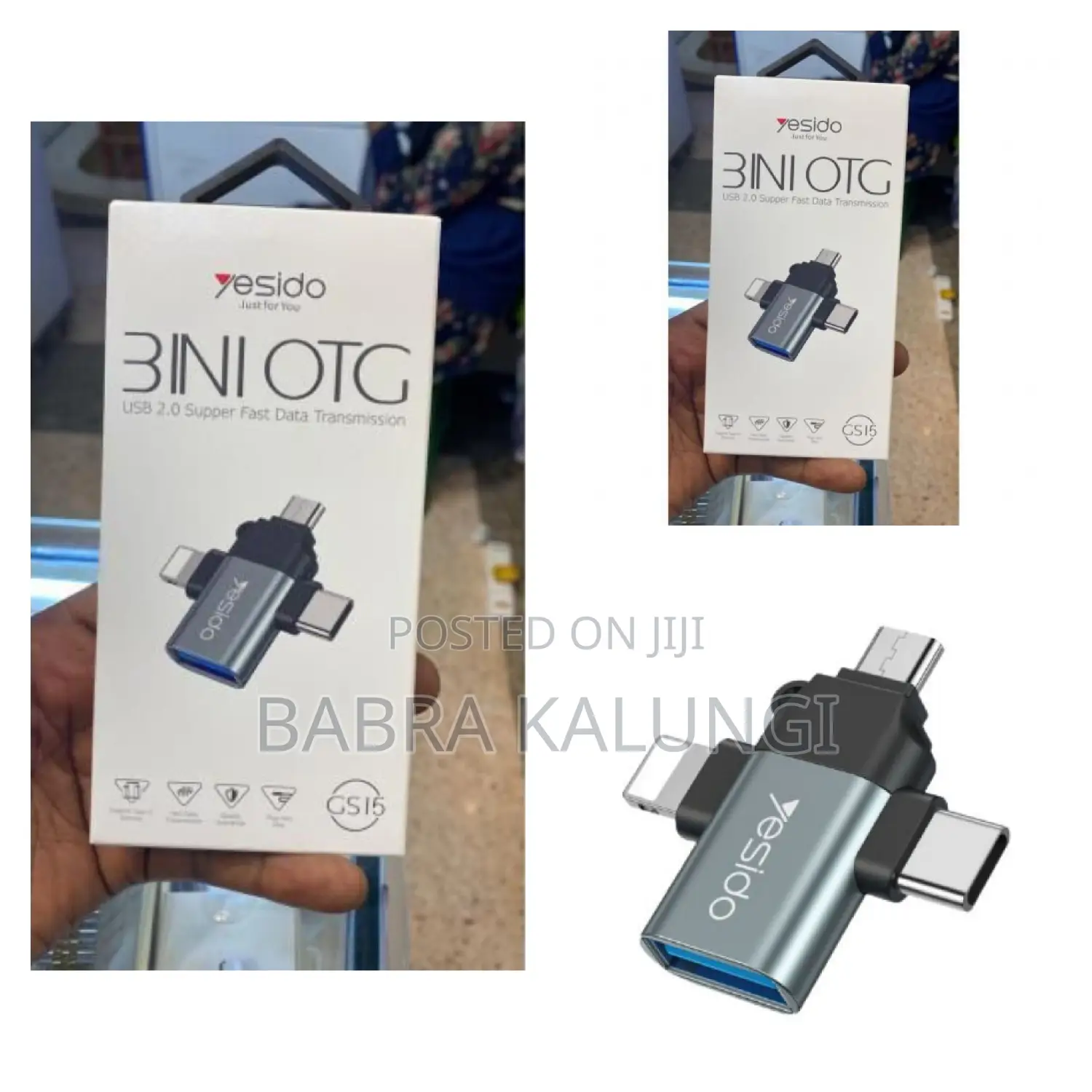 3 in 1 Otg Usb 3.0 Super Fast Data Transmission Adapter Gs15