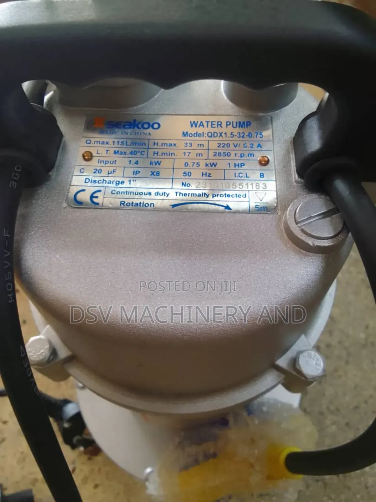 33 Metres Seakoo Submersible Pump
