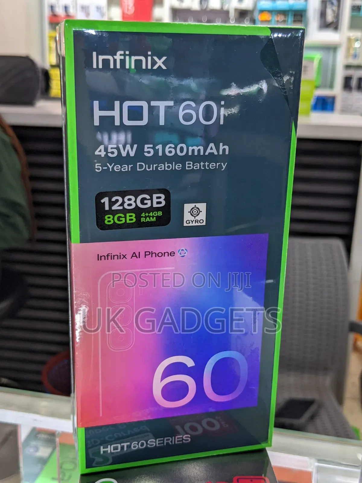 New Infinix Hot 60i 128 GB Black