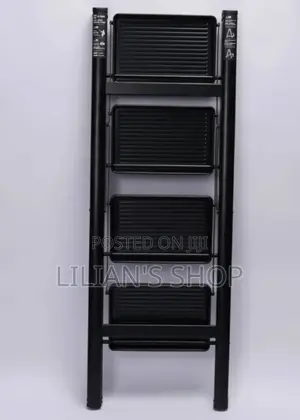 Foldable Ladder 4-Steps Black