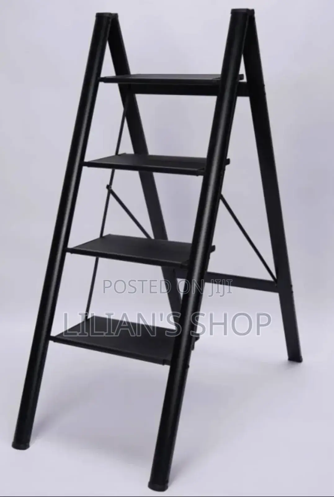 Foldable Ladder 4-Steps Black
