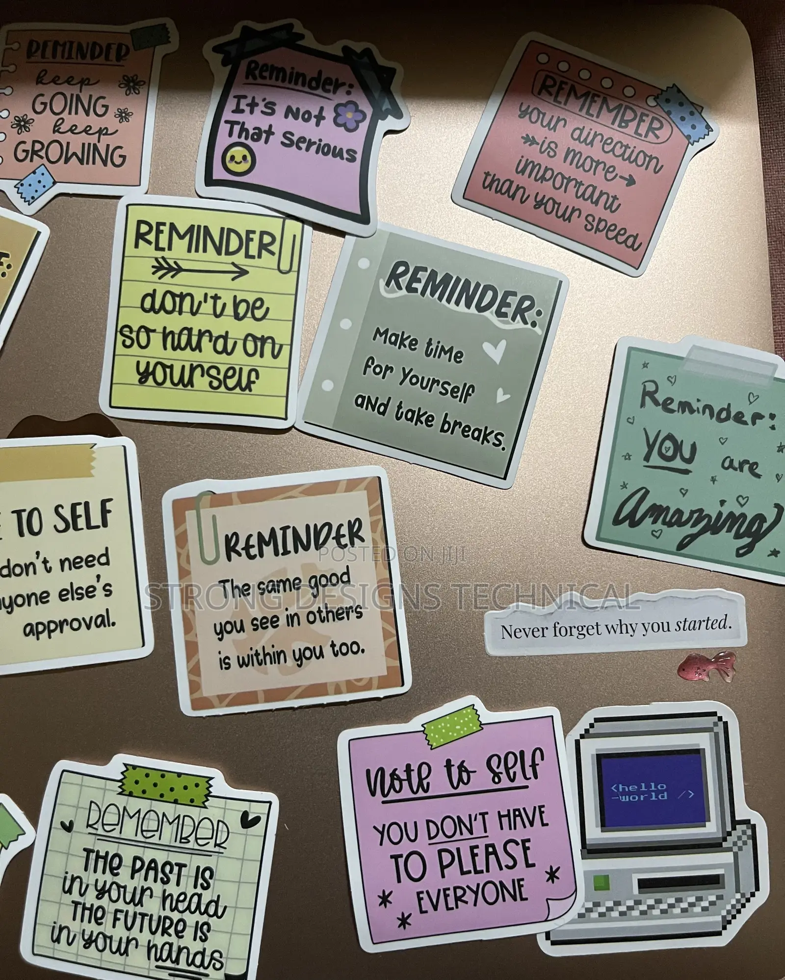 Reminder Notes Stickers for Laptops/Phonecases/Books/ Cars