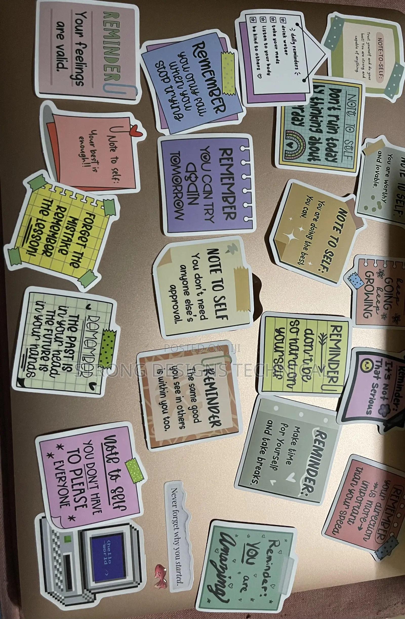 Reminder Notes Stickers for Laptops/Phonecases/Books/ Cars