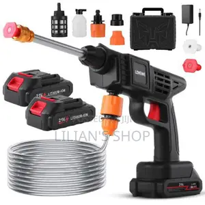 Rechargeable Portable High Pressure Carwasher With 2 Battery