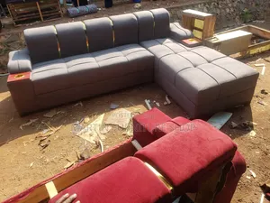 6 Seater Gray Sofa Set Available for Sale