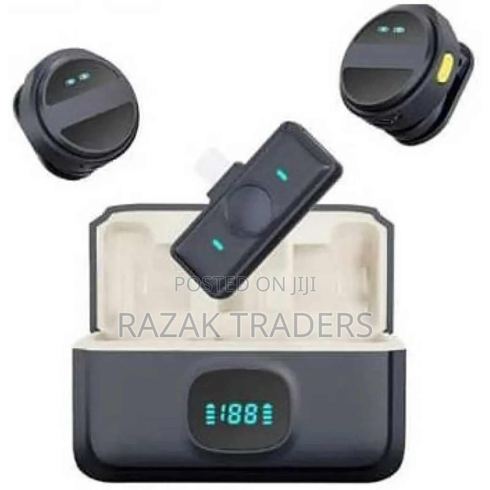 2 PCS Tie Collar Mic Portable Live Streaming Small Wireless