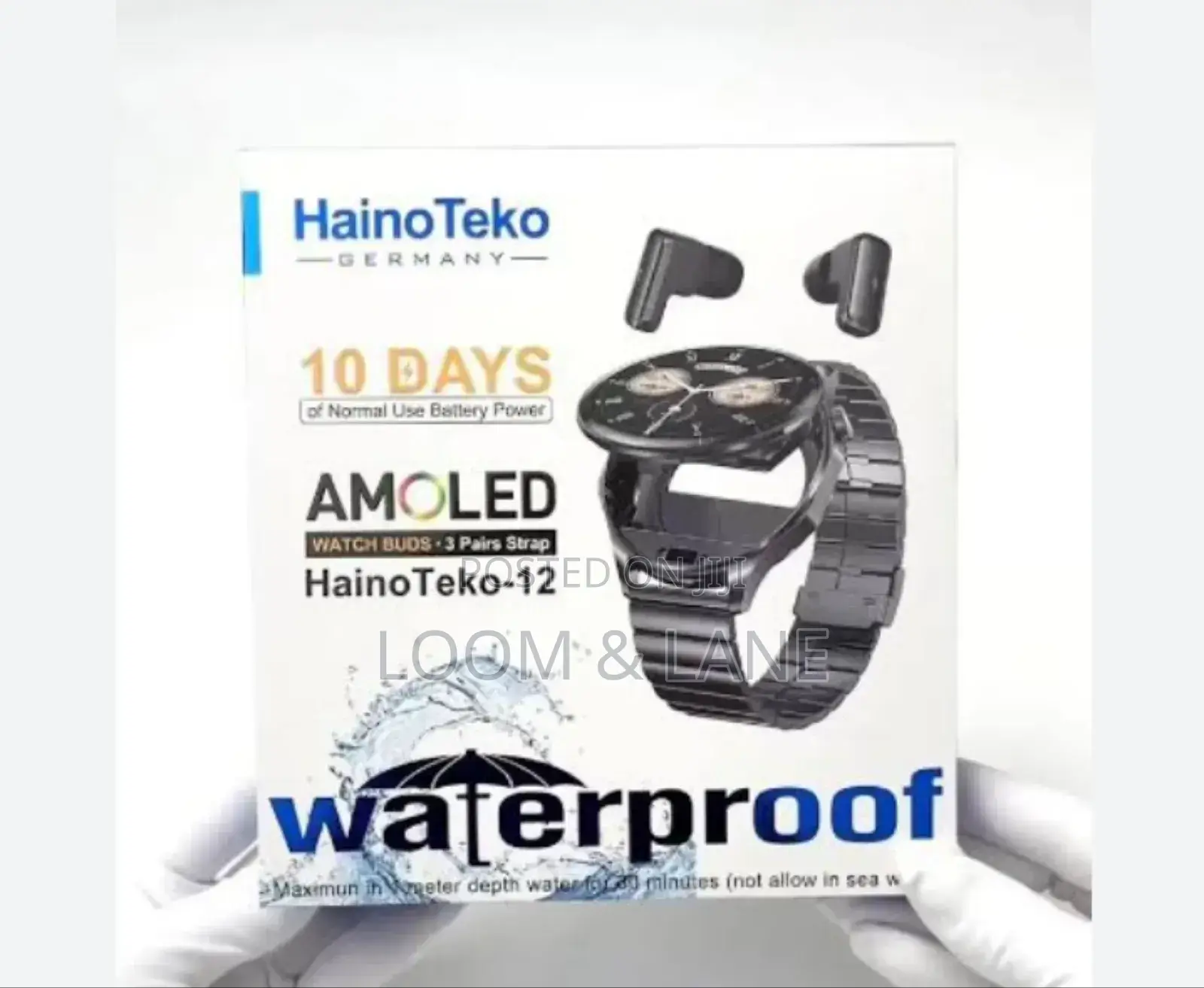 Haino Teko-12 Smartwatch and Earbuds Set.