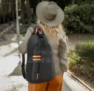 Porodo Gaming Water-Resistant Pu Sling Bag With Usb-C Port