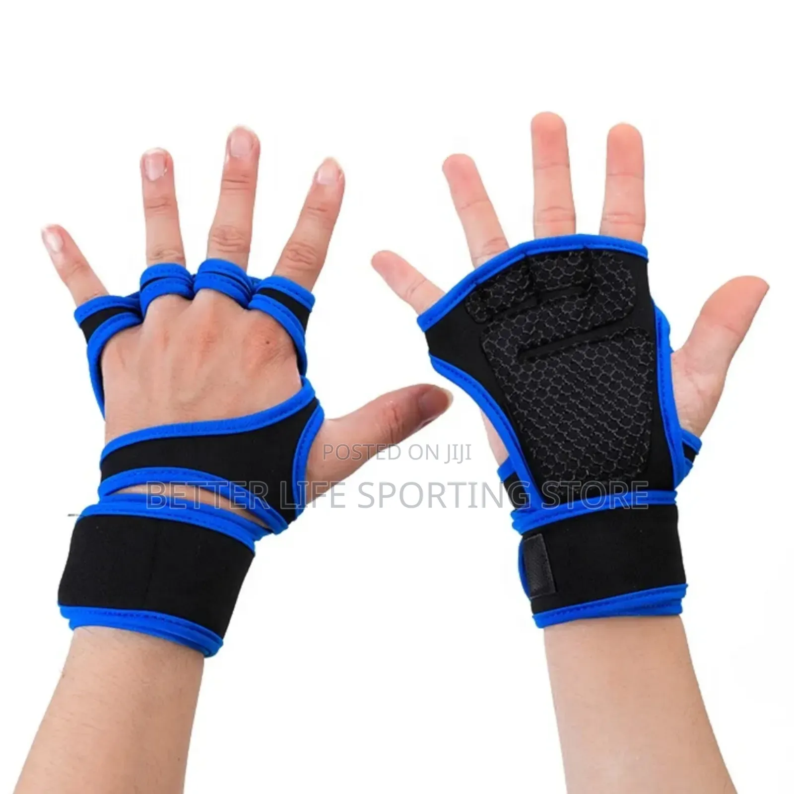 Gym Gloves/Half Finger Blue