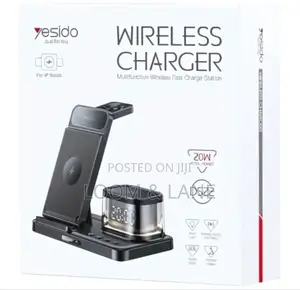 Yesido Ds22 5-in-1 Wireless Charger With Clock