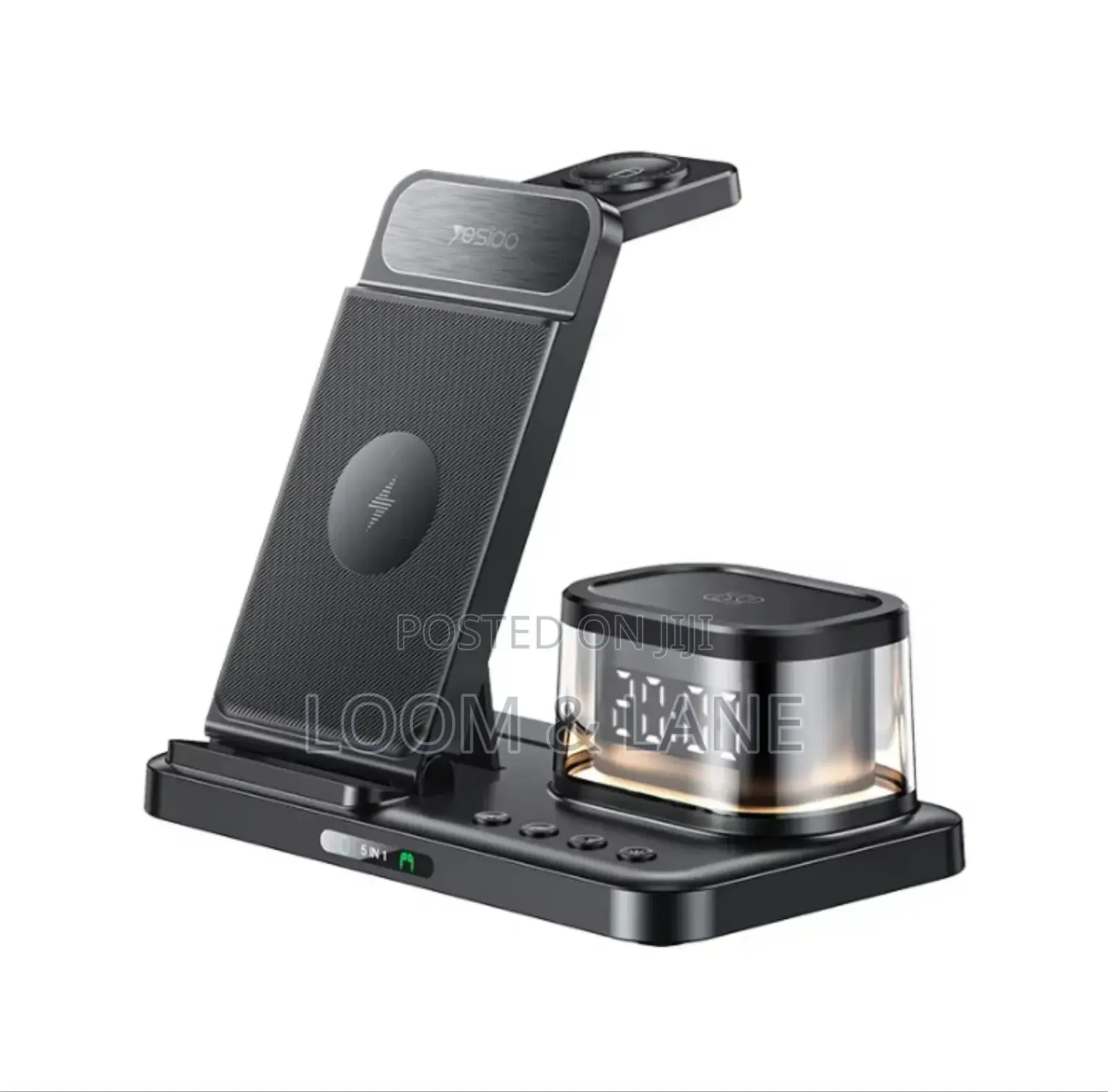 Yesido Ds22 5-in-1 Wireless Charger With Clock