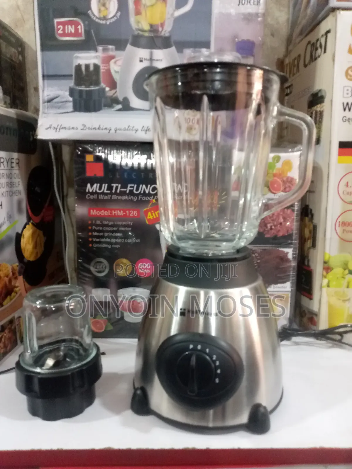 Hoffman's 2 in 1 Blender With a Glass Jar