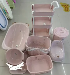 Photo - Comprehensive Pink Baby Bath Set